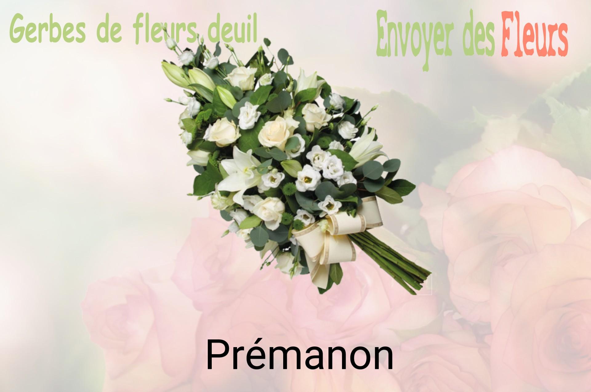 Gerbe de fleurs de deuil livrée à Prémanon